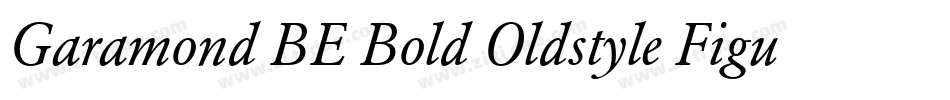 Garamond BE Bold Oldstyle Figures字体转换